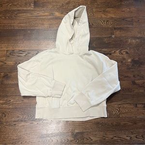 Zara Beige Cropped Hoodie